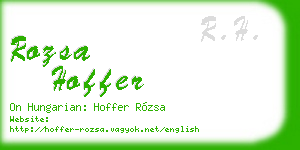 rozsa hoffer business card